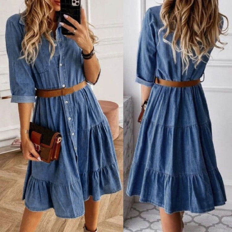 MiaBlues - Vestido a Media Pierna para Mujer