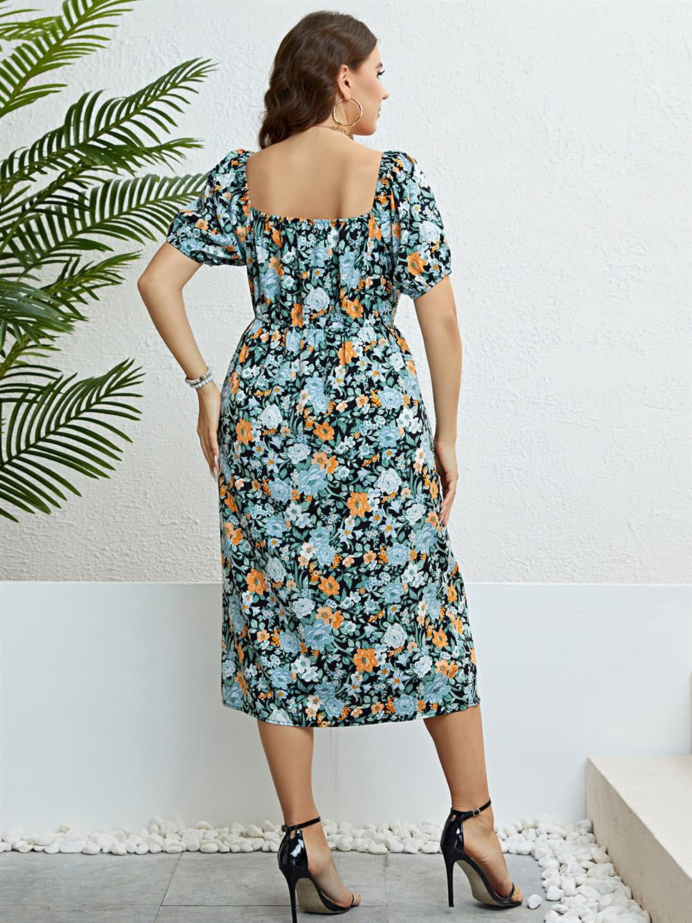 RivanaFlower - Vestido de verano de talla grande