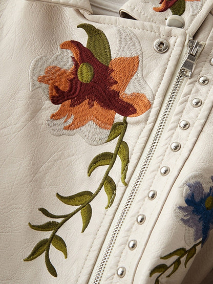 VittyJack- Nuevo Abrigo de Mujer Con Rosas Bordadas