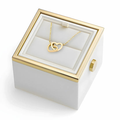 Caja de Rosa Eterna | Rosa Real y Collar Personalizado