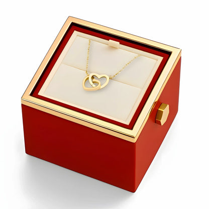 Caja de Rosa Eterna | Rosa Real y Collar Personalizado