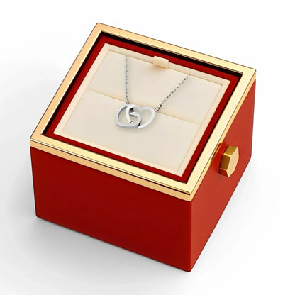 Caja de Rosa Eterna | Rosa Real y Collar Personalizado