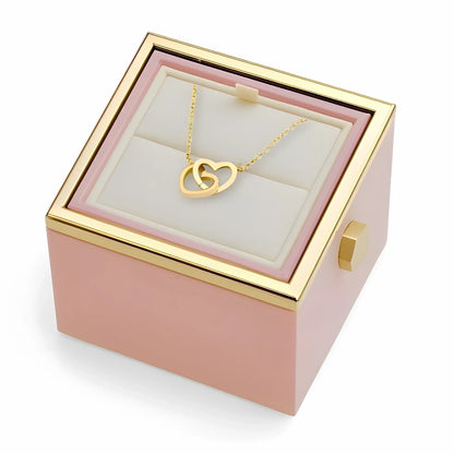 Caja de Rosa Eterna | Rosa Real y Collar Personalizado