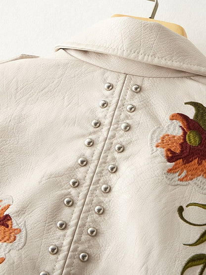 VittyJack- Nuevo Abrigo de Mujer Con Rosas Bordadas